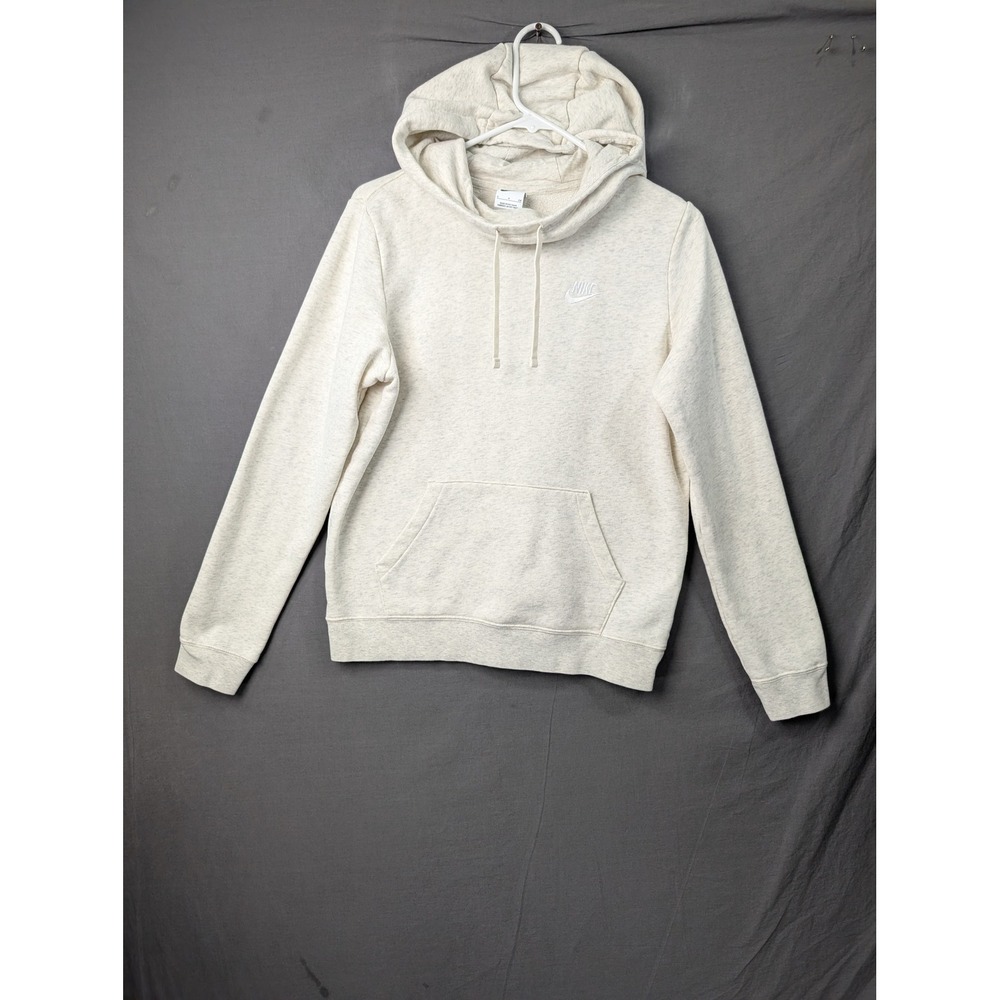 Nike Sportswear Club Fleece Hoodie Oatmeal Heather DQ5415-141 Small